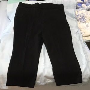 Black dress pants, capri length
